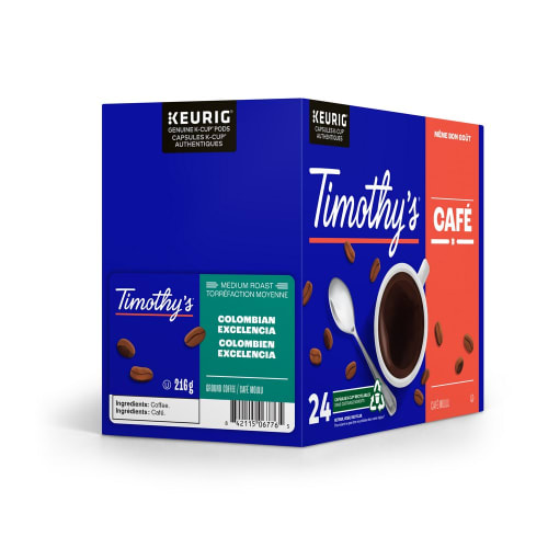 Timothy's Rainforest Alliance Certified Colombian Excelencia K-Cup® Coffee, Regular